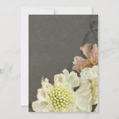 カップルブライダルシャワーパーティーモダンフラワーアート 招待状 (裏面)