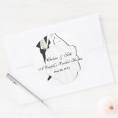 カップルブライダルシャワー ラウンドシール (封筒)