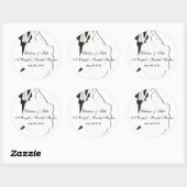 カップルブライダルシャワー ラウンドシール (シート)