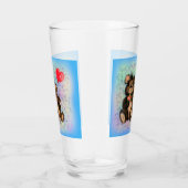 カップルベアとハートバルーンガラス タンブラーグラス (右)