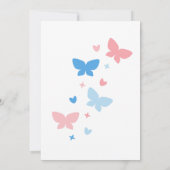 カップルベアとバタフライベビーシャワー招待状 招待状 (裏面)