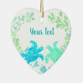 カップルホリデイまたはホリデイ結婚式の引き出物 セラミックオーナメント (右)