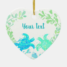 カップルホリデイまたはホリデイ結婚式の引き出物 セラミックオーナメント