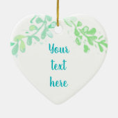 カップルホリデイまたはホリデイ結婚式の引き出物 セラミックオーナメント (裏面)