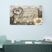 カップルホースシューズサンフラワーズブライダルシャワーへようこそ 横断幕 (トレードショー)