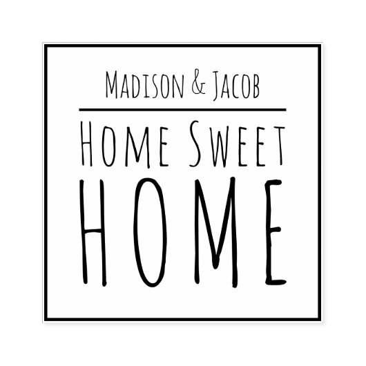 カップルホームスイートホームウッドアートスタンプ ラバースタンプ (インプリント)