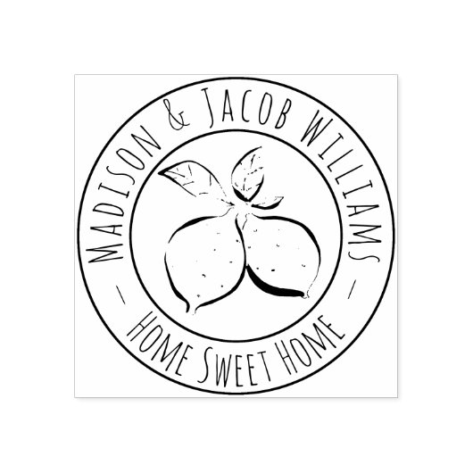 カップルホームスイートホームレモンズウッドアートスタンプ ラバースタンプ (インプリント)