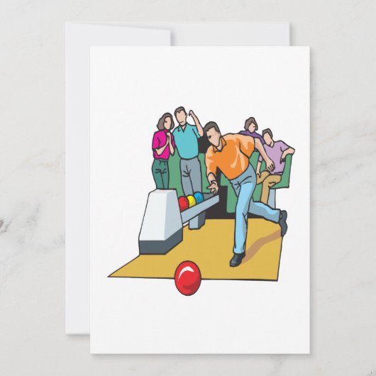 カップルボーリング 招待状 (正面)