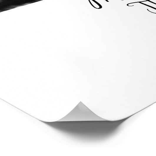 カップルポートレート結婚の記念写真カスタム ポスター (角)