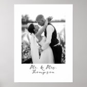 カップルポートレート結婚の記念写真カスタム ポスター (正面)