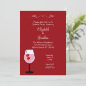 カップルミックスドリンクカクテルパーティの招待状 招待状 (スタンド正面)