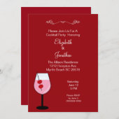 カップルミックスドリンクカクテルパーティの招待状 招待状 (正面/裏面)