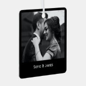 カップルミニマルエレガントの写真 メタルオーナメント (正面右)