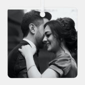 カップルミニマルエレガントの写真 メタルオーナメント (裏面)