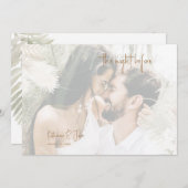 カップルミュート写真パンパ前の夜 招待状 (正面/裏面)