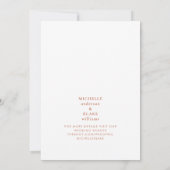 カップルミュートB/W写真テラコッタ日付を保存 セーブザデート (裏面)