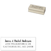 カップルモダンのパーソナライズされた差出人住所 ラバースタンプ (押印)