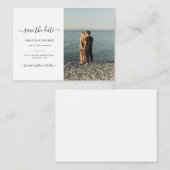 カップルモダンの写真の日付を保存 ノートカード (正面/裏面)