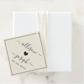 カップルモダンの名前またはシャワー結婚ギフトのラベル フェイバータグ (インサイチュ)