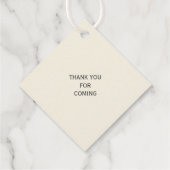 カップルモダンの名前またはシャワー結婚ギフトのラベル フェイバータグ (裏面)