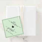 カップルモダンの名前またはシャワー結婚ギフトのラベル フェイバータグ (インサイチュ)