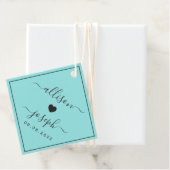 カップルモダンの名前またはシャワー結婚ギフトのラベル フェイバータグ (インサイチュ)