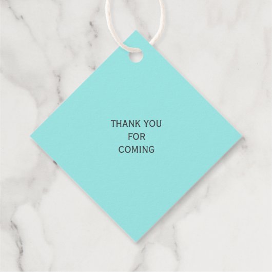 カップルモダンの名前またはシャワー結婚ギフトのラベル フェイバータグ (裏面)