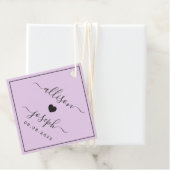 カップルモダンの名前またはシャワー結婚ギフトのラベル フェイバータグ (インサイチュ)