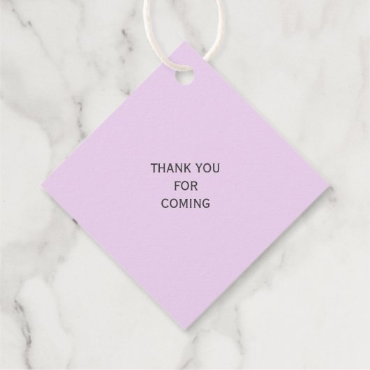 カップルモダンの名前またはシャワー結婚ギフトのラベル フェイバータグ (裏面)