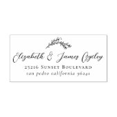 カップルモダンの植物学の結婚台本の住所 ラバースタンプ (インプリント)