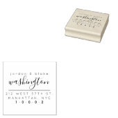 カップルモダンの結婚した差出人住所 ラバースタンプ (押印)