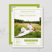 カップルモダンは日付カードを保存 案内ポストカード (正面/裏面)