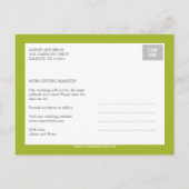 カップルモダンは日付カードを保存 案内ポストカード (裏面)