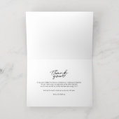 カップルモダンウェディングデー写真サンキューカード 箔グリーティングカード (内側レイダウン)