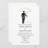 カップルモダンウォーター色ミニマ結婚リスト 招待状 (正面/裏面)