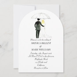 カップルモダンウォーター色ミニマ結婚リスト 招待状