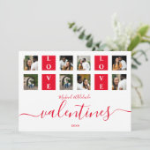 カップルモダンカスタムフォトコラージバレンタインデー シーズンカード (スタンド正面)