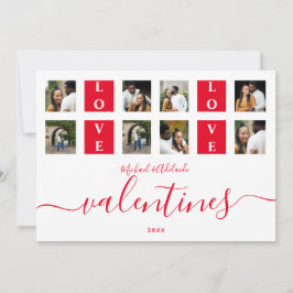 カップルモダンカスタムフォトコラージバレンタインデー シーズンカード