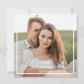 カップルモダンコラージュ写真と家族ミニマルギフト (正面)