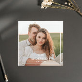 カップルモダンコラージュ写真と家族ミニマルギフト