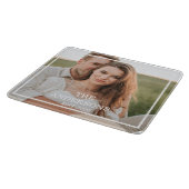 カップルモダンコラージュ写真と家族ミニマルギフト カッティングボード (角)