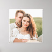 カップルモダンコラージュ写真と家族ミニマルギフト キャンバスプリント (正面)