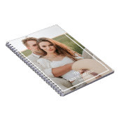 カップルモダンコラージュ写真と家族ミニマルギフト ノートブック (右側)