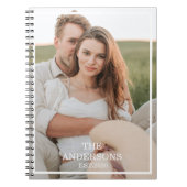 カップルモダンコラージュ写真と家族ミニマルギフト ノートブック (正面)