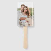 カップルモダンコラージュ写真と家族ミニマルギフト ハンドファン (裏面)