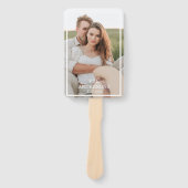 カップルモダンコラージュ写真と家族ミニマルギフト ハンドファン (正面)