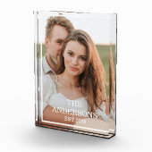 カップルモダンコラージュ写真と家族ミニマルギフト フォトブロック (右)