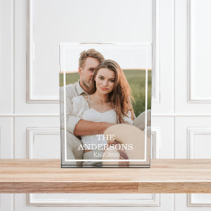 カップルモダンコラージュ写真と家族ミニマルギフト フォトブロック