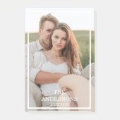 カップルモダンコラージュ写真と家族ミニマルギフト ポストイット (正面)