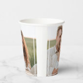 カップルモダンコラージュ写真と家族ミニマルギフト 紙コップ (右)